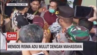 Mensos Risma Adu Mulut dengan Mahasiswa