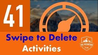 Swipe to Delete Activities - Part 41 - Itinerary App (iOS, Xcode 10, Swift 4)