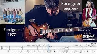 Foreigner Cold as Ice Mick Jones Guitar Solo (With TAB)