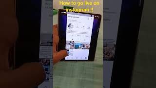 How to go live on Instagram !!!