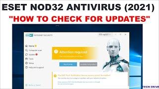 ESET NOD32 ANTIVIRUS - How To Check For Updates-Quick Tutorial || TECH DRIVE