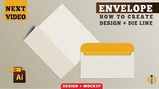 How to make Envelope Design, die line & mockup