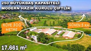 1720- GÖNEN'E 5 KM MESAFEDE 250 BÜYÜKBAŞ KAPASİTELİ 17.661 M² MODERN HAZIR KURULU ÇİFTLİK