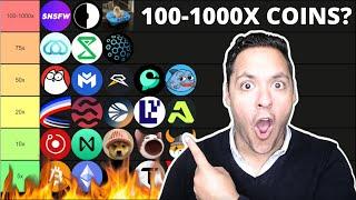 Ranking 42 Crypto Altcoins for 100-1000x Potential in 2025?! (Turn $500 into Millions?) 