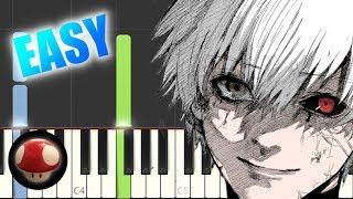 Asphyxia(FULL) -  Tokyo Ghoul:re(Season3)OP - Synthesia EASY Piano Tutorial