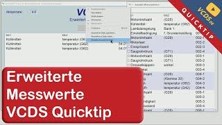 VCDS Quicktip: Erweiterte Messwerte