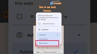 how to use back camera in Omegle,#shorts