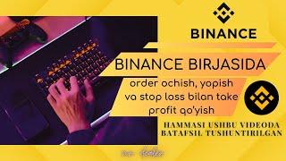 BINANCE//BIRJASIDA/Tog’ri stop qo’yish va tog’ri teyk profit qo’yish