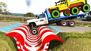 Cars vs Upside Down Speed Bumps #82 | BeamNG.DRIVE