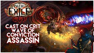 PoE 3.12 - Cyclone Cast on Crit Wave of Conviction Assassin build guide