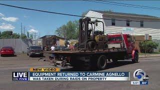 Equipment returned to Carmine Agnello