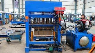 QTJ4 40 smallest hydraulic block machine, diesel engine brick making machine, motor alternative