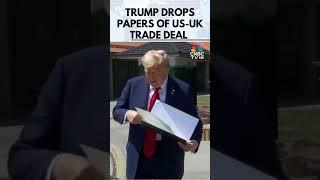 President Trump Drops Papers Of US-UK Trade Deal | G7 Summit | Canada | N18G