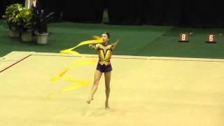 12-year-old Elena Shinohara Ribbon at 2012 US Junior Olympics Rhythmic Gymnastics 新体操小学生