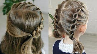 2 cute and simple hairstyles for short hair.