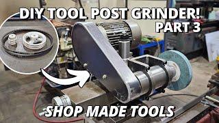 Working on the Motor, Pulleys and Guard for Our HEAVY DUTY Tool Post Grinder! | Part 3