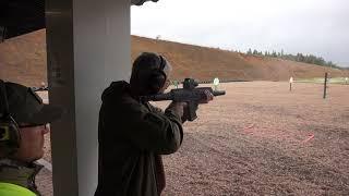 Firing 9x39mm AMB-17 suppressed assult rifle