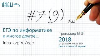 Разбор 7 задания ЕГЭ по информатике (диагностический вариант экзаменационной работы 2018)