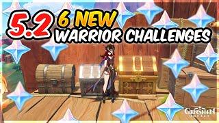 18 Chests + 2 Achievements! All 6 Warrior Challenge Locations in 5.2! Genshin  Impact Natlan