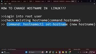 How to change hostname in Linux