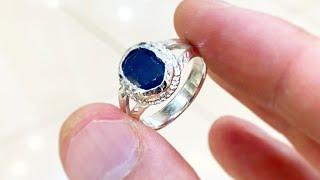 Making a BLUE SAPPHIRE RING | Silver Ring | Jewelry Making Tutorial