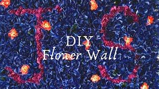 DIY FLOWER WALL WITH YOUR INITIALS