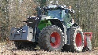 Fendt 1050 Vario Working Hard in The Forest w/ AHWI M700 Mulcher | Crushing Wood | Danish Agri