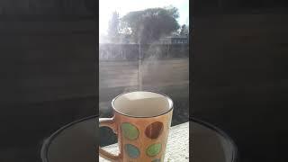 When your coffee ️ is steaming up the outside 