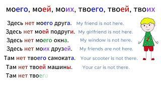 РКИ. Родительный падеж местоимений / Russian Pronouns in the Genitive Case