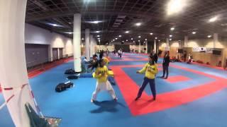 UKRAINE Female Kumite warming up - 2014 World Karate Championships | WORLD KARATE FEDERATION