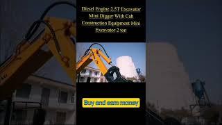 Diesel Engine 2.5T Excavator Mini Digger With Cab Construction Equipment Mini Excavator 2 ton