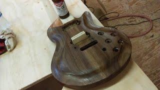 building a les paul style guitar  finishing with tru oil