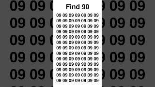 Observation Brain Challenge: Only 5% of Highly Observational People Can Trace 90 in 5 Secs #shorts
