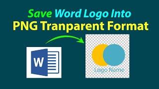 How to save MS word logo in Transparent PNG format