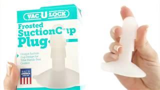 Vac-U-Lock - Suction Cup Plug - Frosted, Black & Large Accessory
