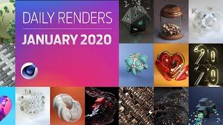 C4D Daily Render Compilation - January 2020