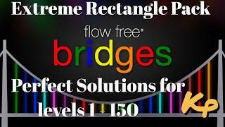 Flow Free Bridges - Extreme Rectangle Pack - All Perfect Solutions for levels 1 to 150