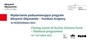 Closing event of five year Active Citizens Fund – National programme