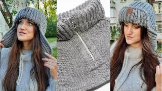 Тренд  Манишка с МОЛНИЕЙ. ПОДРОБНЫЙ мастер класс. Реглан ПОГОН #knitting  #манишкаспицами