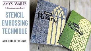 Use that pattern paper and emboss! New March release at A Colorful Life Designs!