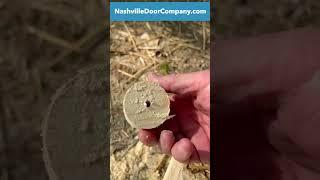 How to fill a lock bore hole on a repurposed door