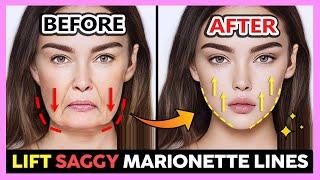  FACELIFT FOR HEAVY SAGGY LOWER FACE MASSAGE | REMOVE MARIONETTE LINES & SAGGING JOWLS, ANTI-AGING