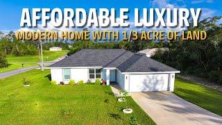 We Toured An AFFORDABLE NEW Florida Home With 1/3 ACRE OF LAND With NO HOA/CDD!