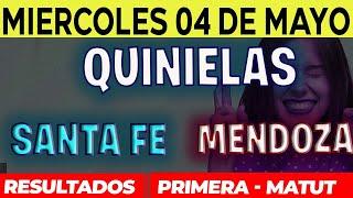 Quinielas Primera y matutina de Santa Fé y Mendoza, Miércoles 4 de Mayo