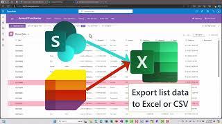 How to export SharePoint or Microsoft Lists data to Excel or CSV