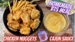 Homemade Chicken Nuggets & Cajun Sauce (BTS Meal) - Bahasa Indonesia with English subtitles