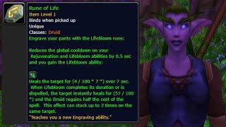 Lifebloom (Rune of Life) Alliance Druids Night Elf WoW Classic SoD