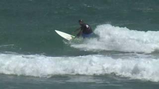 Surfing wipouts in Hurricane Igor