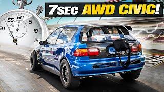 My Fastest Pass EVER in my K24 AWD EG Civic! New PB!