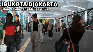 Indonesia, Jalan Jalan Malam Di Ibukota Jakarta Yang Mengesankan (4K) | Downtown Indonesia